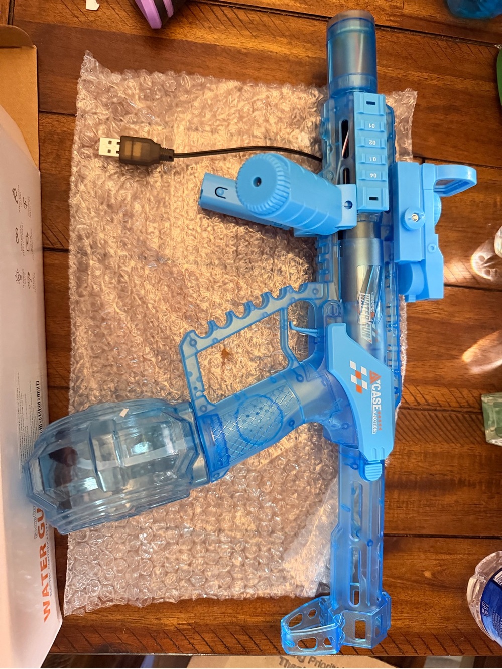 Kids Blue Automatic Water Blaster-Long Range USB charged